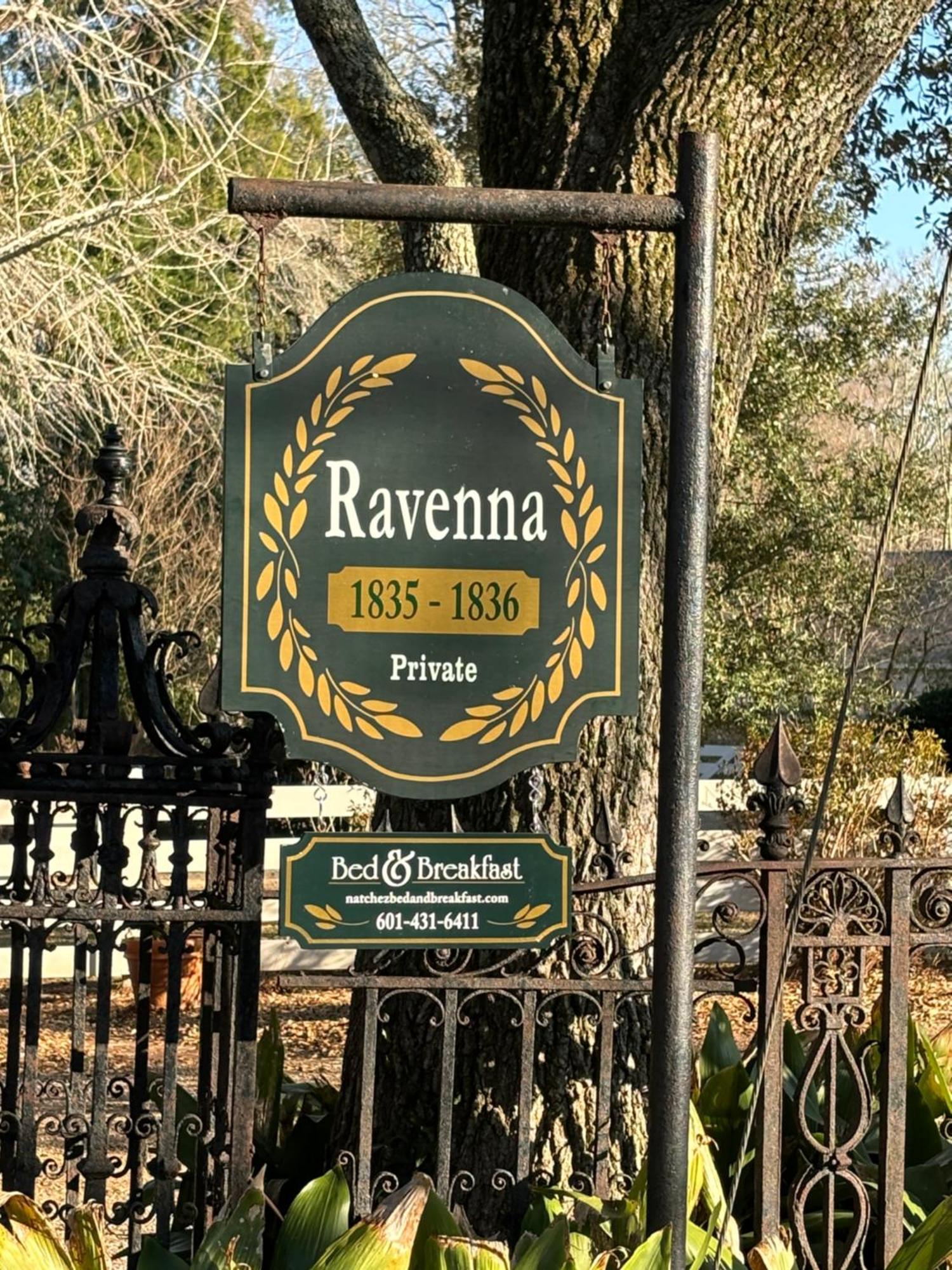 ناتشيز، مسيسيبي Ravenna Bed And Breakfast المظهر الخارجي الصورة